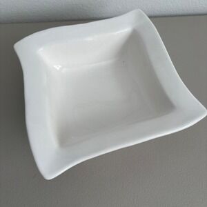 Square White Porcelain‎ Decorative Bowl Dish Plate Modernist Minimalist Portugal